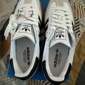 Adidas Women's White and Black Sneakers